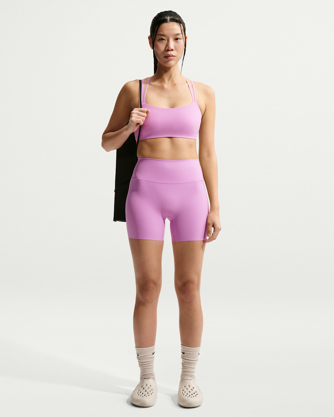 Nike Zenvy Women's High-Waisted 12.5cm (approx.) Biker Shorts - Light Magenta/White