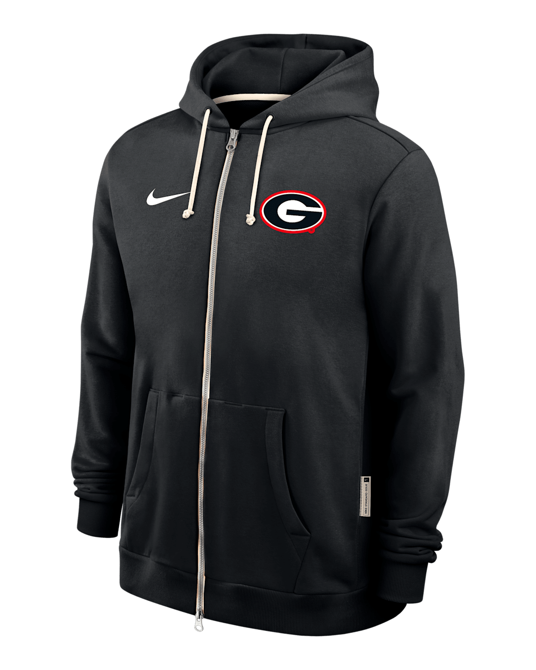 Georgia Sideline Men's Nike Dri-FIT College Full-Zip Hoodie - Black