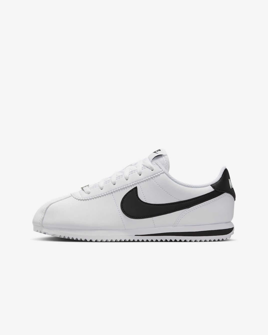 Nike Cortez 大童鞋款 - 白色/黑色