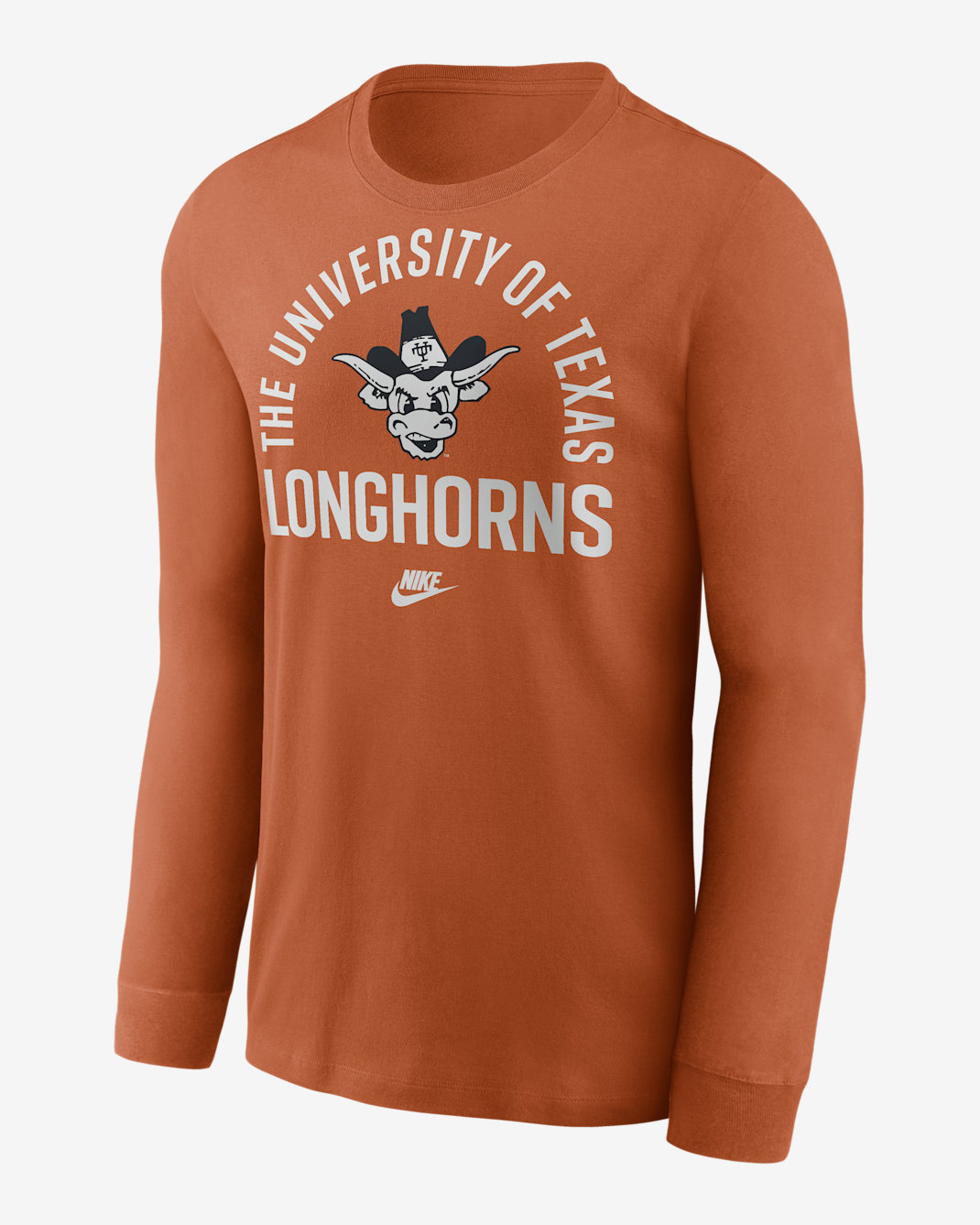 Texas Legacy Arched Logo Men's Nike College Long-Sleeve T-Shirt - Burnt Orange