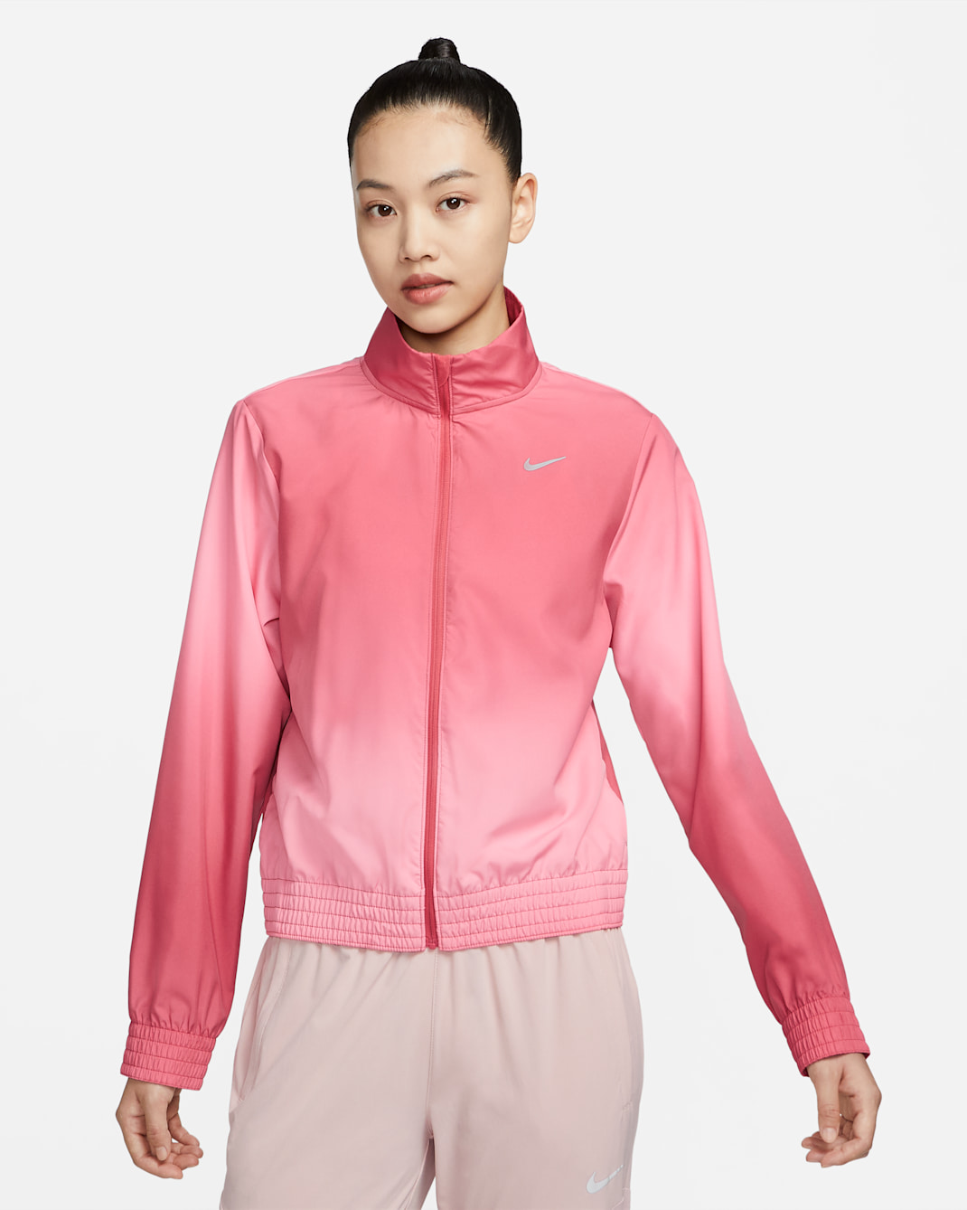 Nike Dri-FIT Swoosh Run Women's Printed Running Jacket - Adobe