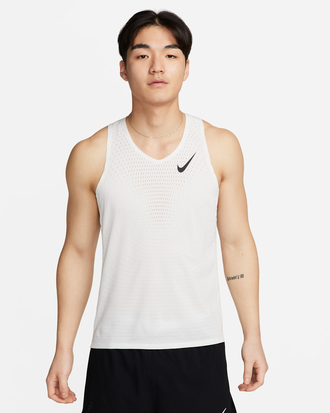 Nike AeroSwift Men's Dri-FIT ADV Running Vest - Summit White/Black