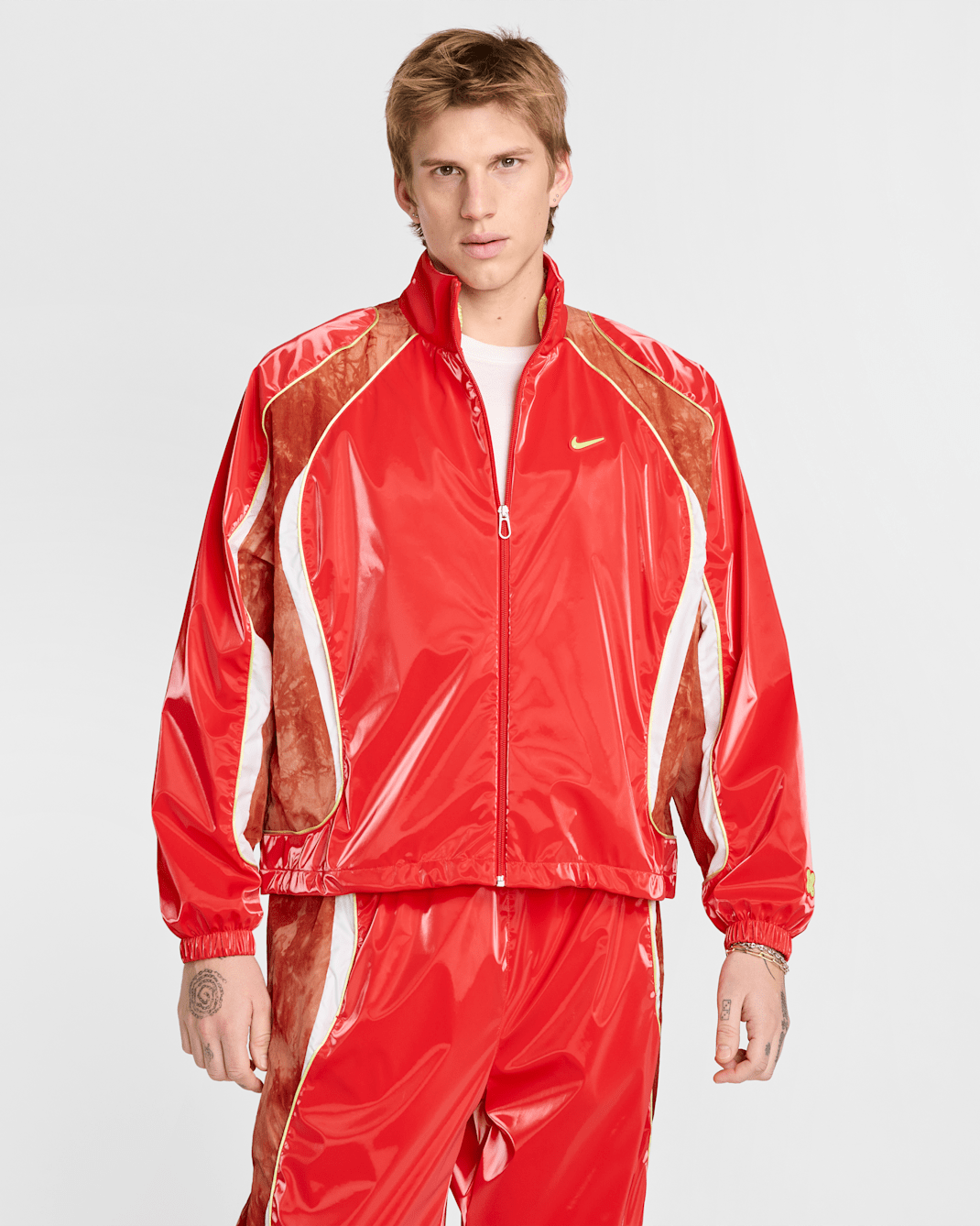 Nike Project F.R.O.G. Jaqueta de xandall - Home - Carmesí clar/Dark Russet/Blanc/Light Lemon Twist