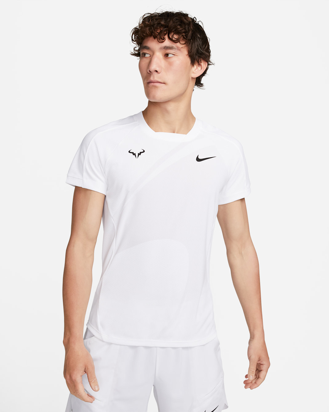 Rafa Men's Nike Dri-FIT ADV Short-Sleeve Tennis Top - White/Black