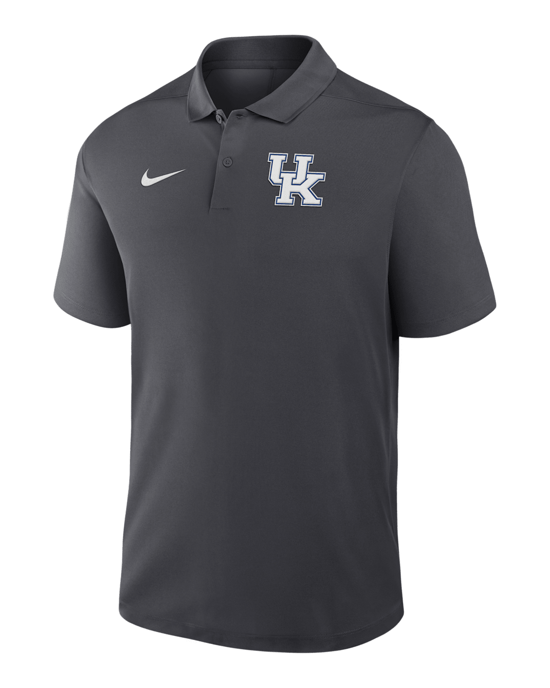 Polo universitario Nike Dri-FIT para hombre Kentucky Primetime Victory Primary Logo - Antracita