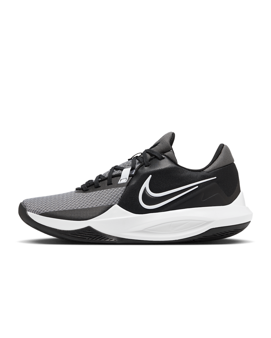 Nike Precision 6 Basketball Shoes - Black/Iron Grey/White/White
