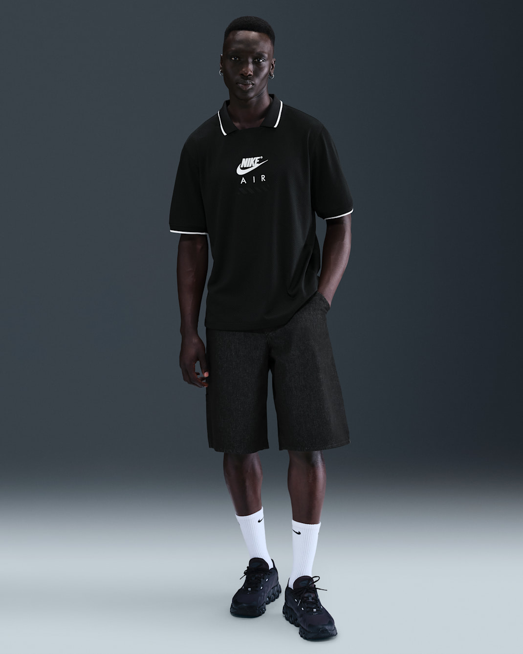 Shorts de denim para hombre Nike Sportswear - Negro