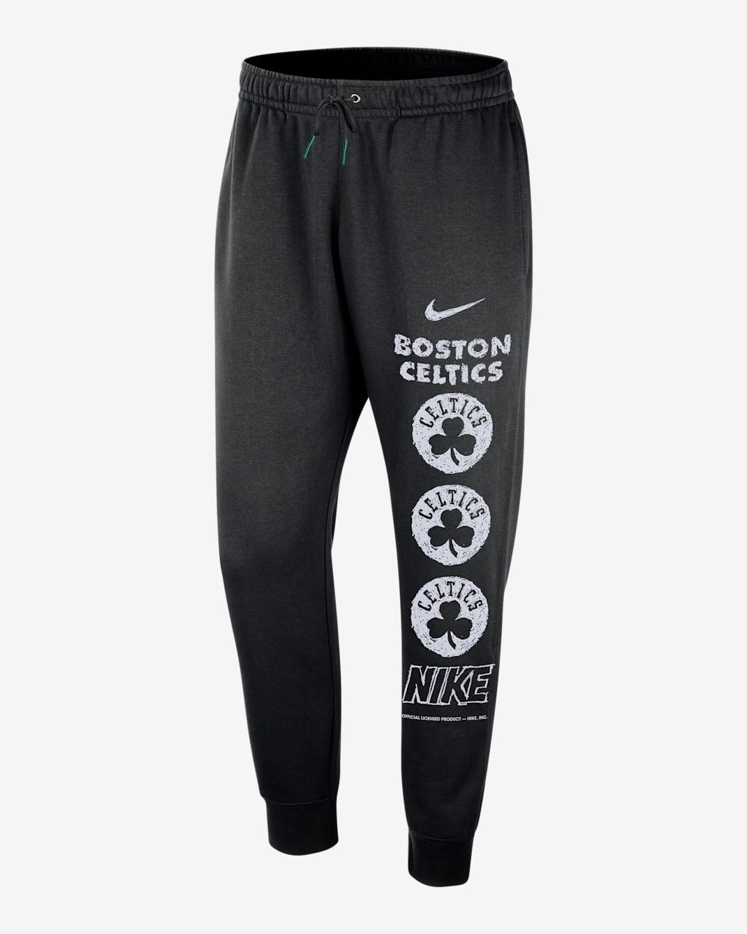 Boston Celtics Courtside Men's Nike NBA Club Fleece Joggers - Black/Clover