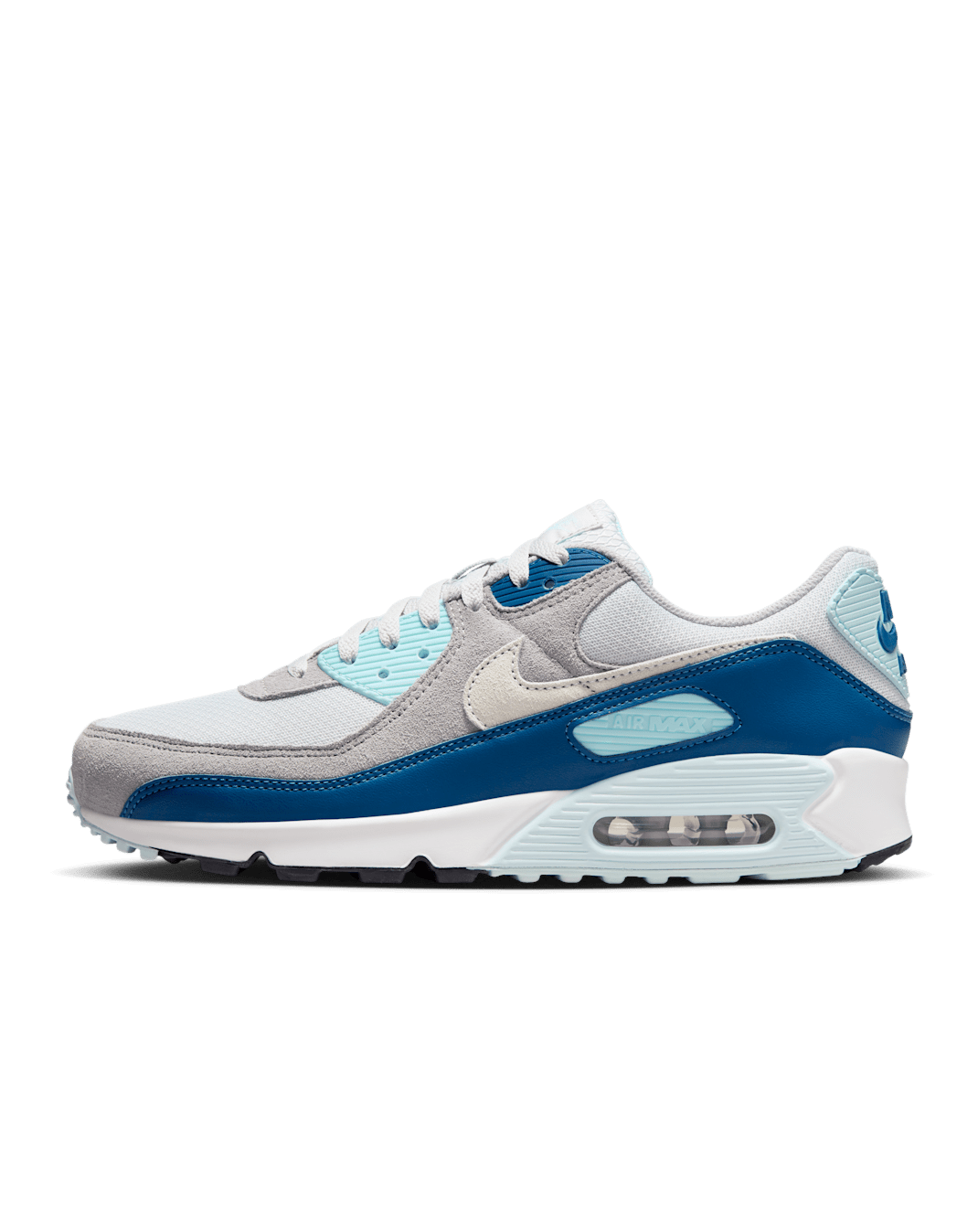 Nike Air Max 90 Men's Shoes - Pure Platinum/Glacier Blue/Court Blue/White