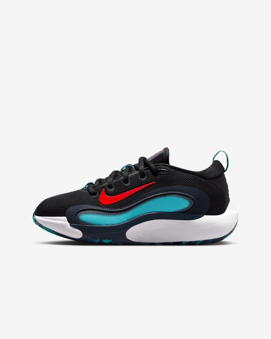 Nike IsoFly Older Kids' Basketball Shoes - Black/Dusty Cactus/Thunder Blue/Bright Crimson