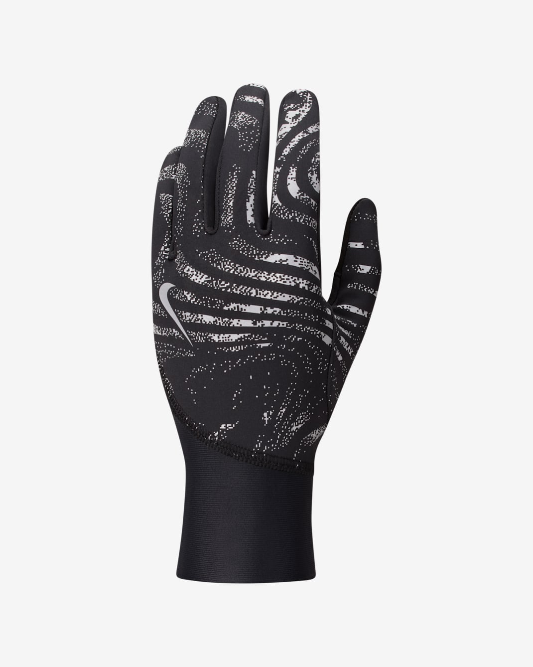 Nike Pacer Men's Therma-FIT Reflective Running Gloves - Black/Black/Silver