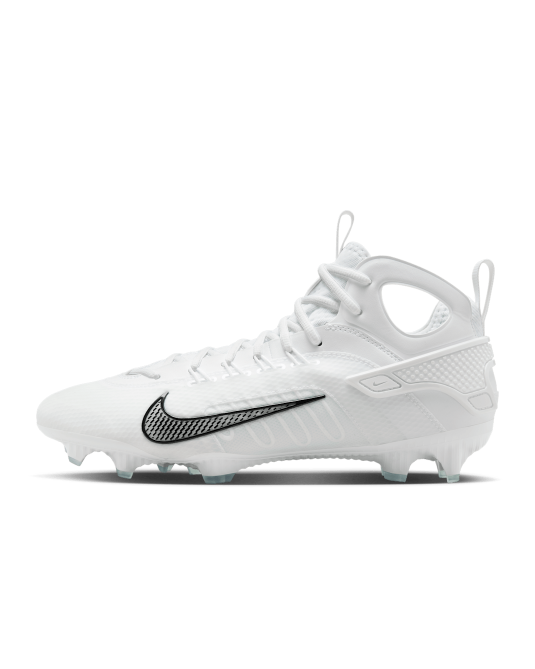 Nike Huarache 9 Elite LAX Lacrosse Cleats - White/White/Black