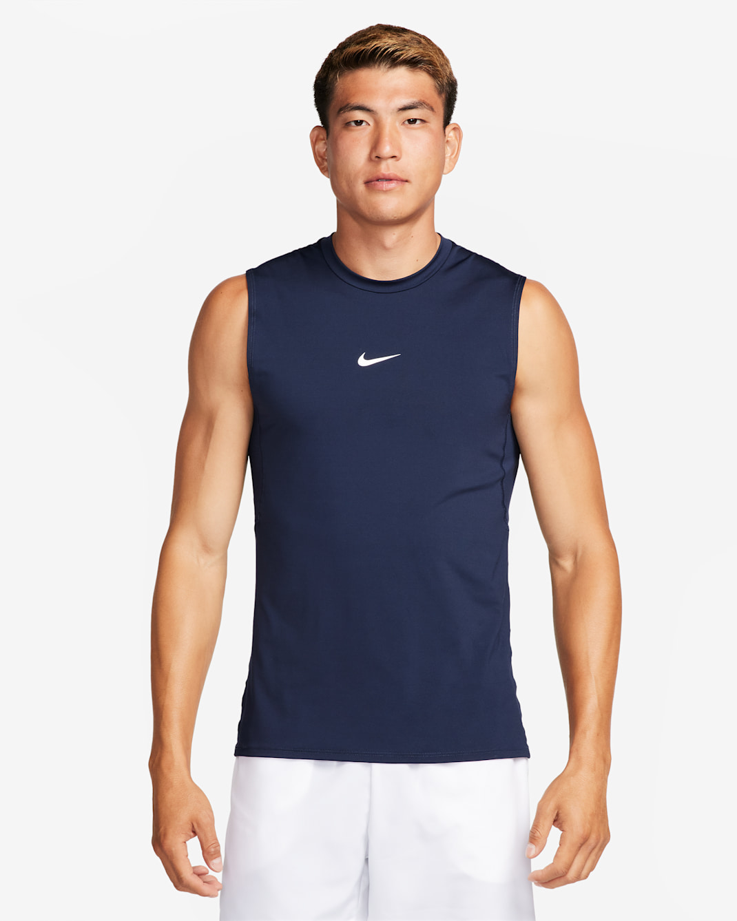 Nike Pro Men's Dri-FIT Slim Sleeveless Top - Obsidian/White
