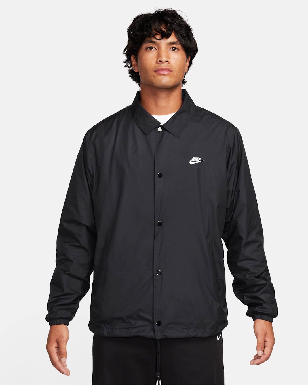 Nike Club Men's Coaches' Jacket - Black/White