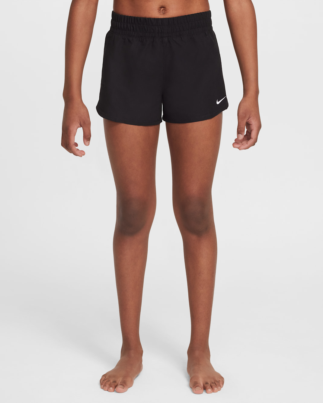 Shorts de vóleibol de 8 cm para niña talla grande Nike Swim - Negro/Blanco