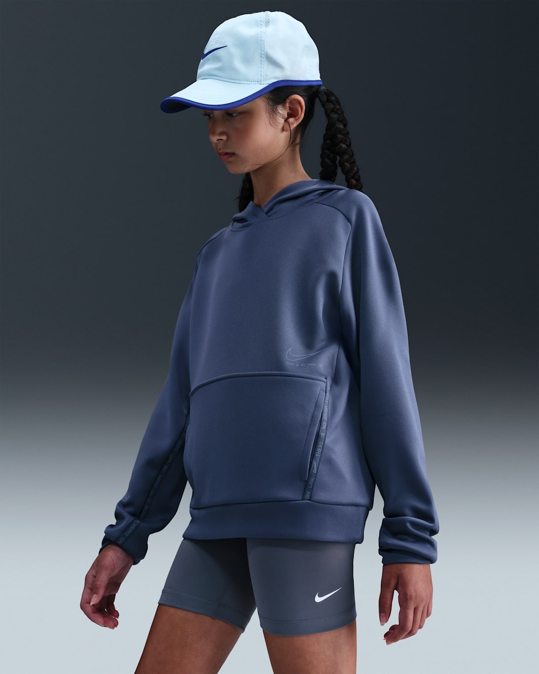 ナイキ スポーツウェア マルチ ジュニア Dri-FIT プルオーバー パーカー - サンデッドパープル/ワールドインディゴ/ワールドインディゴ