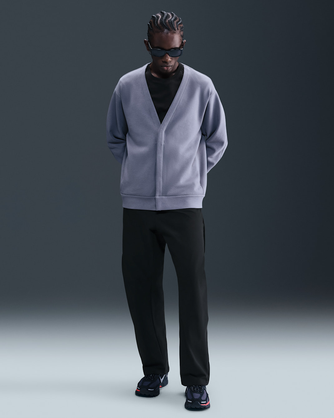 Pants de estilo funcional Dri-FIT UV de ajuste holgado para hombre Nike 24.7 PerfectStretch - Negro/Gris humo oscuro