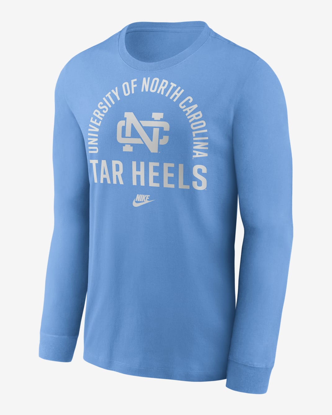 North Carolina Legacy Arched Logo Men's Nike College Long-Sleeve T-Shirt - Light Blue