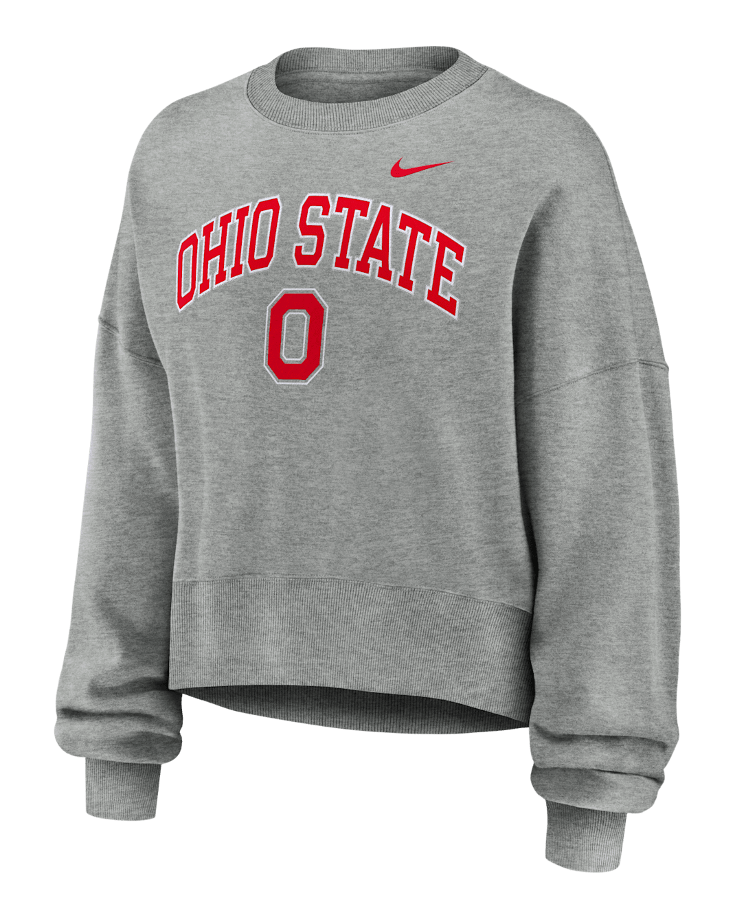 Ohio State Phoenix Arch Women's Nike College Pullover Crew - Grey Heather