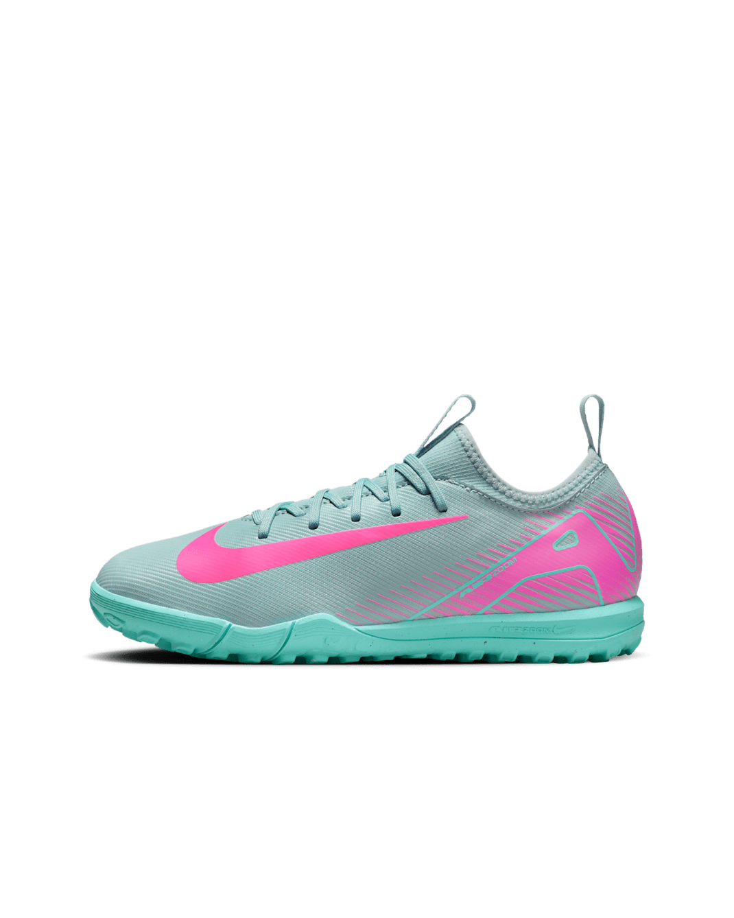 Nike Jr. Mercurial Vapor 16 Academy Botes de futbol de perfil baix per a moqueta-turf - Nen/a i nen/a petit/a - Ocean Cube/Pink Blast
