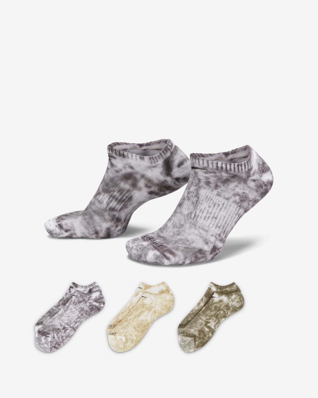 Nike Everyday Plus Cushioned No-Show Socks (3 Pairs) - Multi-Colour