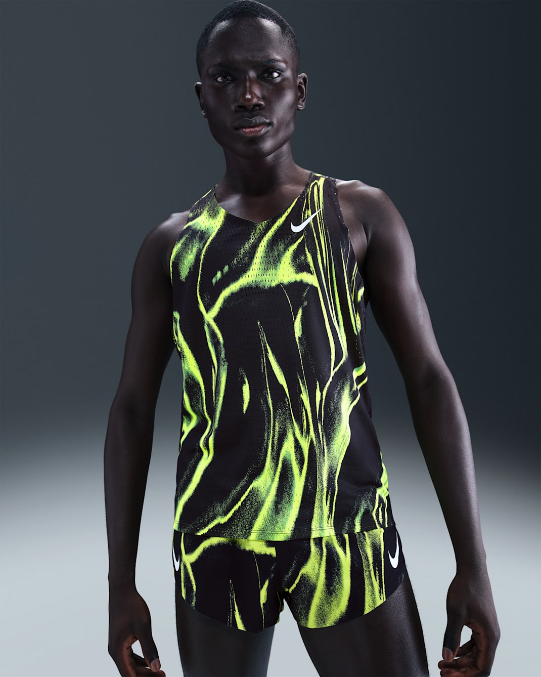 Nike AeroSwift Men's Dri-FIT ADV Running Singlet - Volt/White