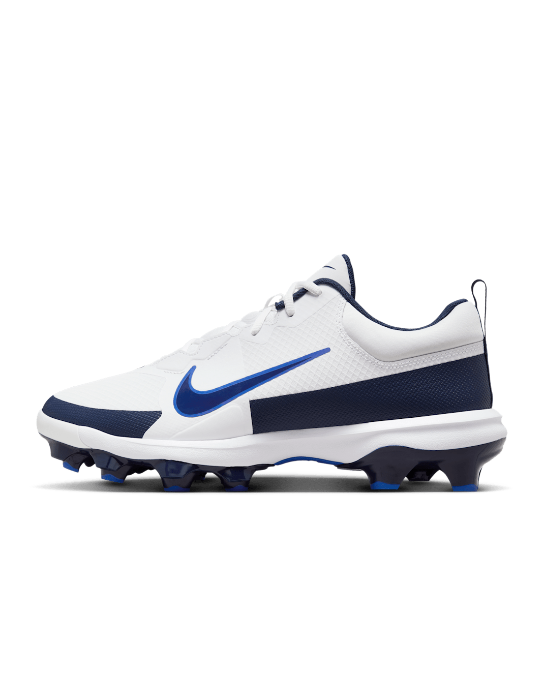 Nike Force Trout 9 Pro MCS Baseball Cleats - White/Hyper Royal/Midnight Navy