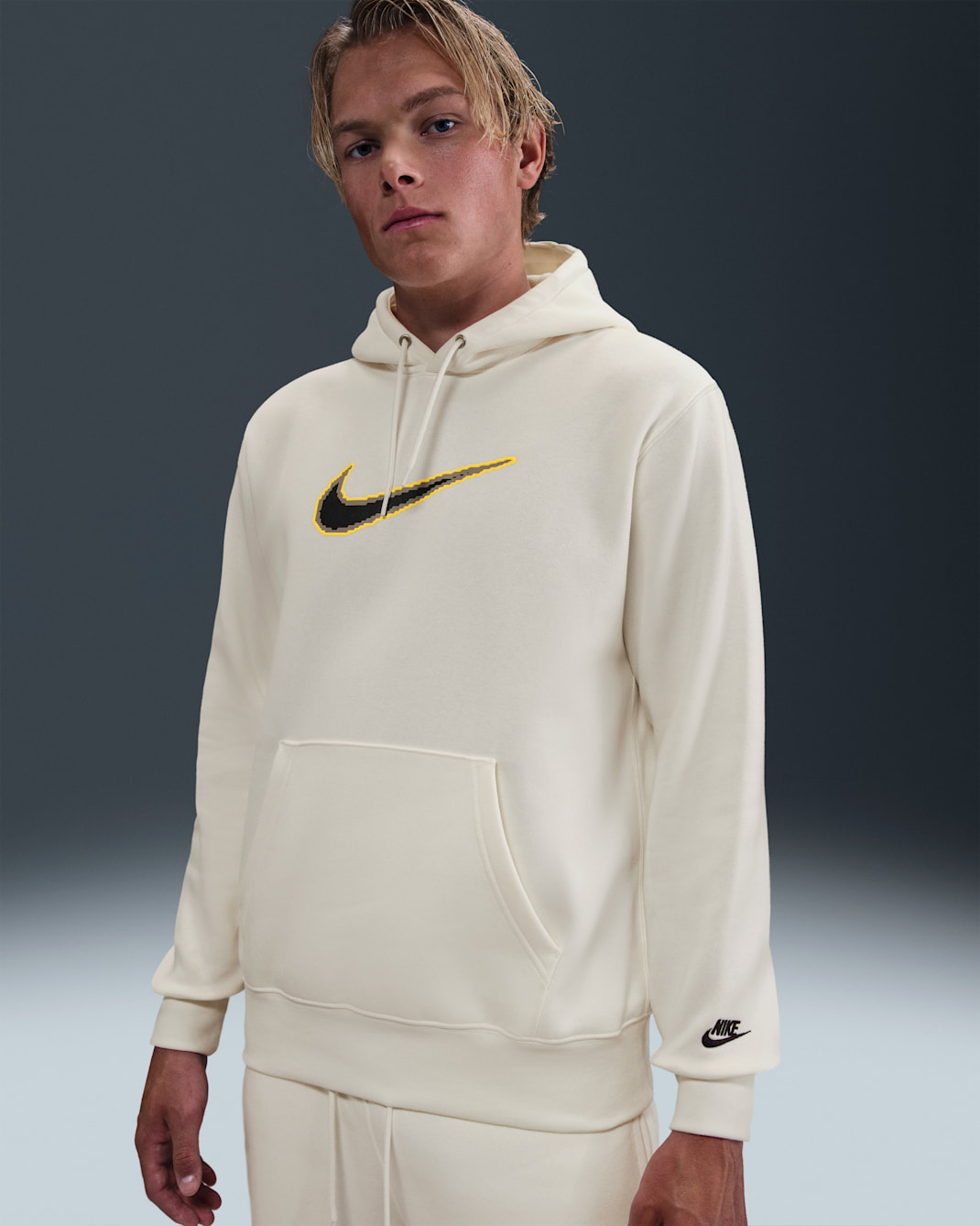Nike Sportswear Club Men's Fleece Hoodie - Sail/Sail/Black