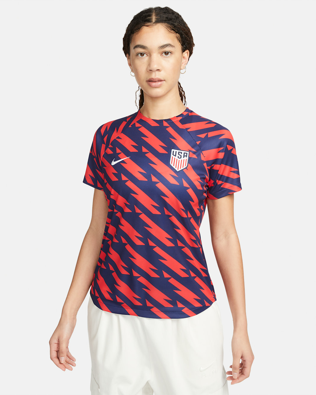 U.S. Academy Pro Women's Nike Dri-FIT Soccer Top - Speed Red/White