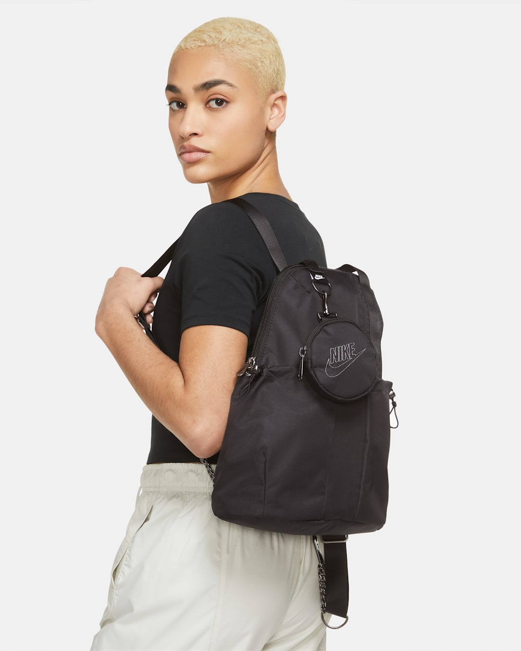 Nike Sportswear Futura Luxe Women's Mini Backpack (10L) - Black/Black/Dark Smoke Grey