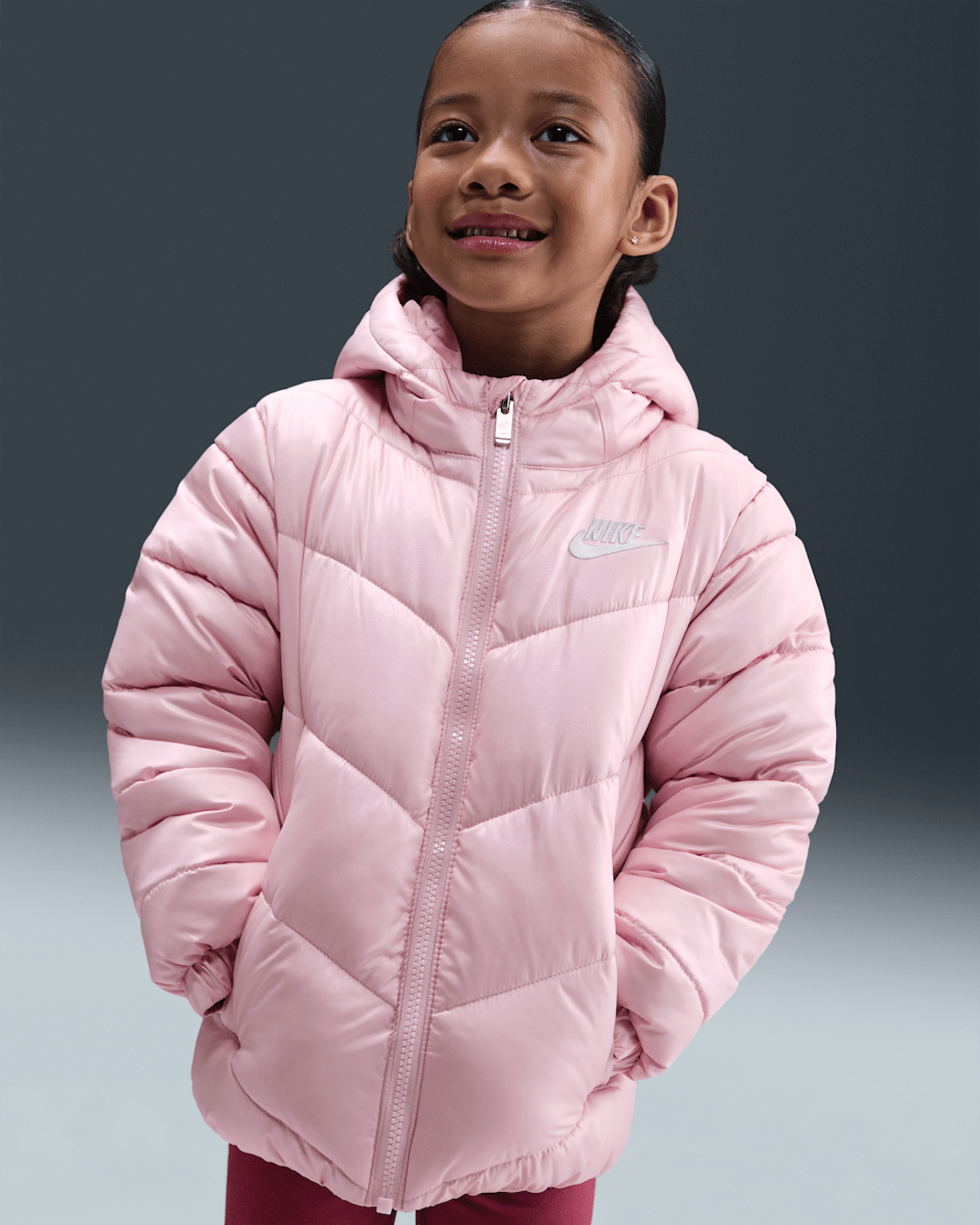 Nike Sportswear Younger Kids' 'All Day Play' Puffer Jacket - Pink Foam