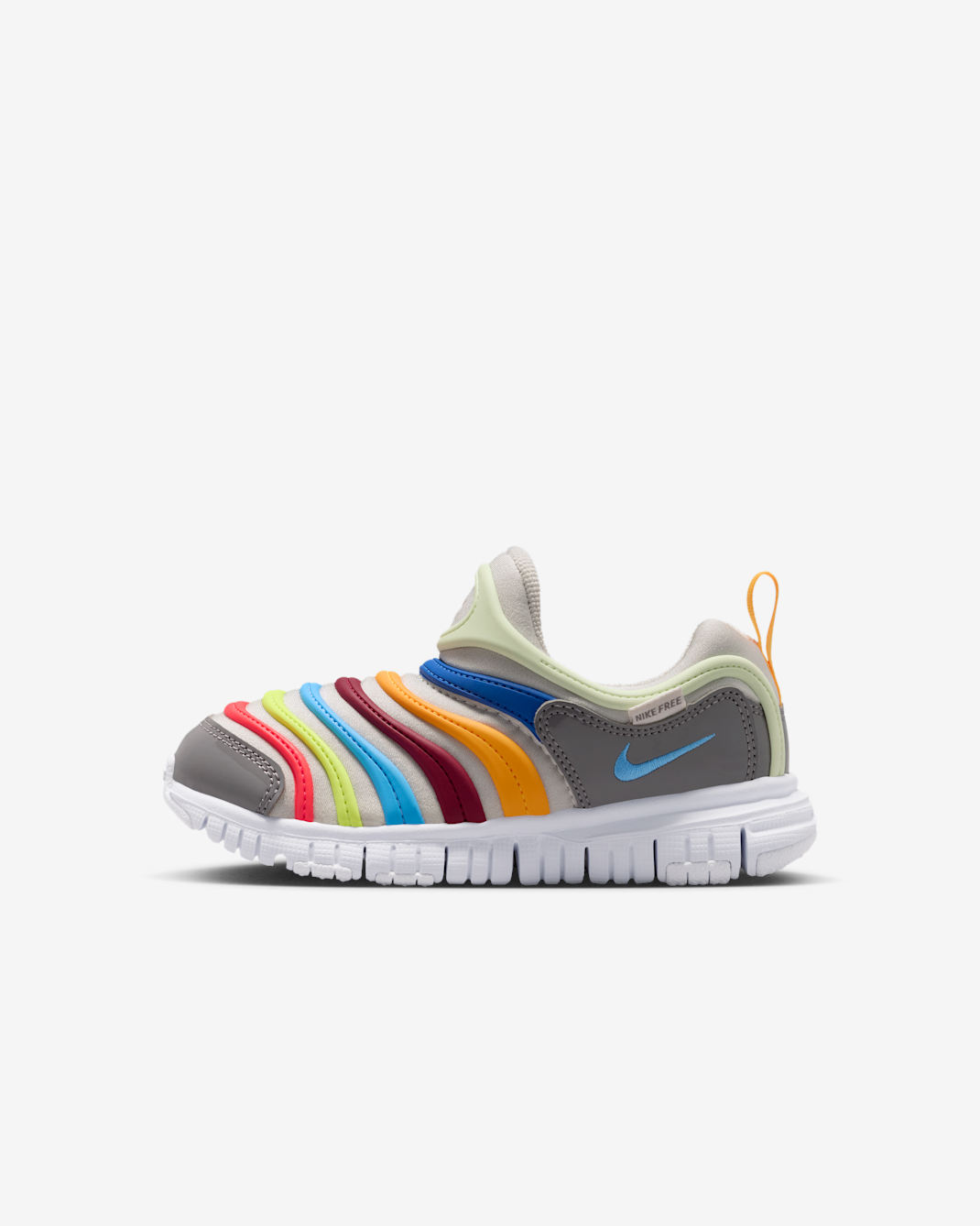 나이키 다이나모 프리 리틀키즈 이지 온/오프 신발 - 배스트 그레이/펜슬 포인트/브라이트 크림슨/유니버시티 블루