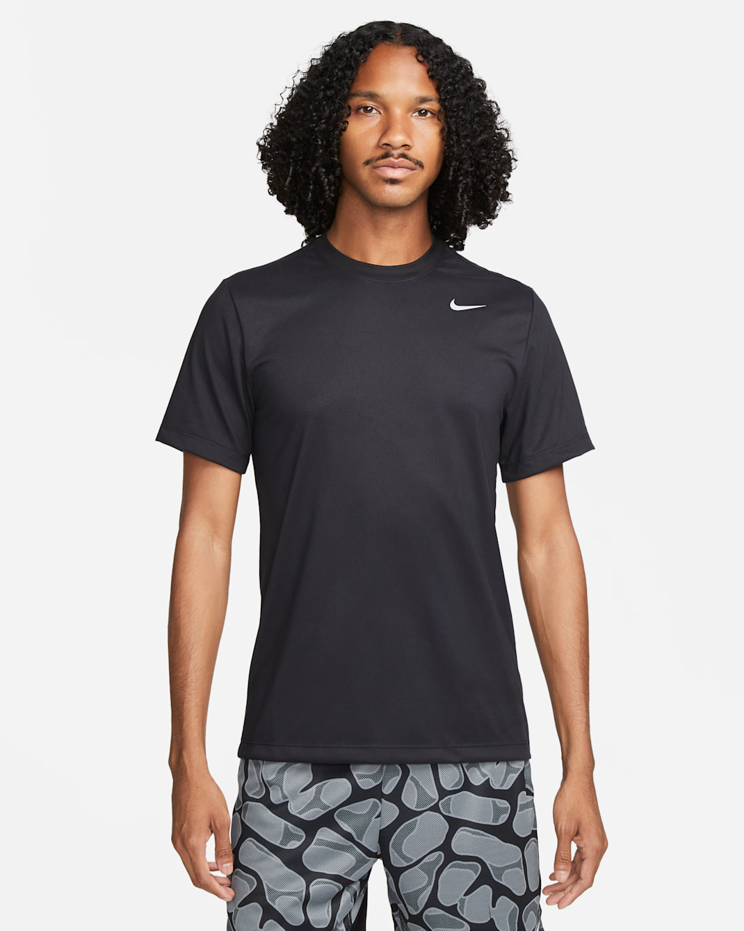 Nike Dri-FIT Legend Men's Fitness T-Shirt - Black/Matte Silver