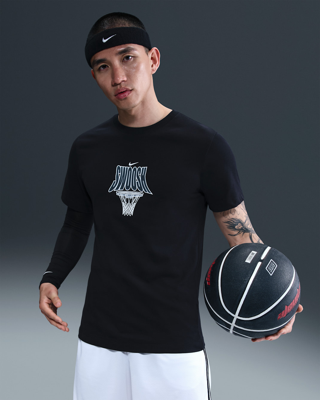 나이키 남성 드라이 핏 농구 티셔츠 - 블랙
