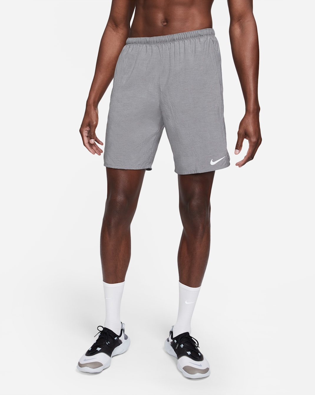 Nike Challenger Men's Brief-Lined Running Shorts - Smoke Grey/Heather
