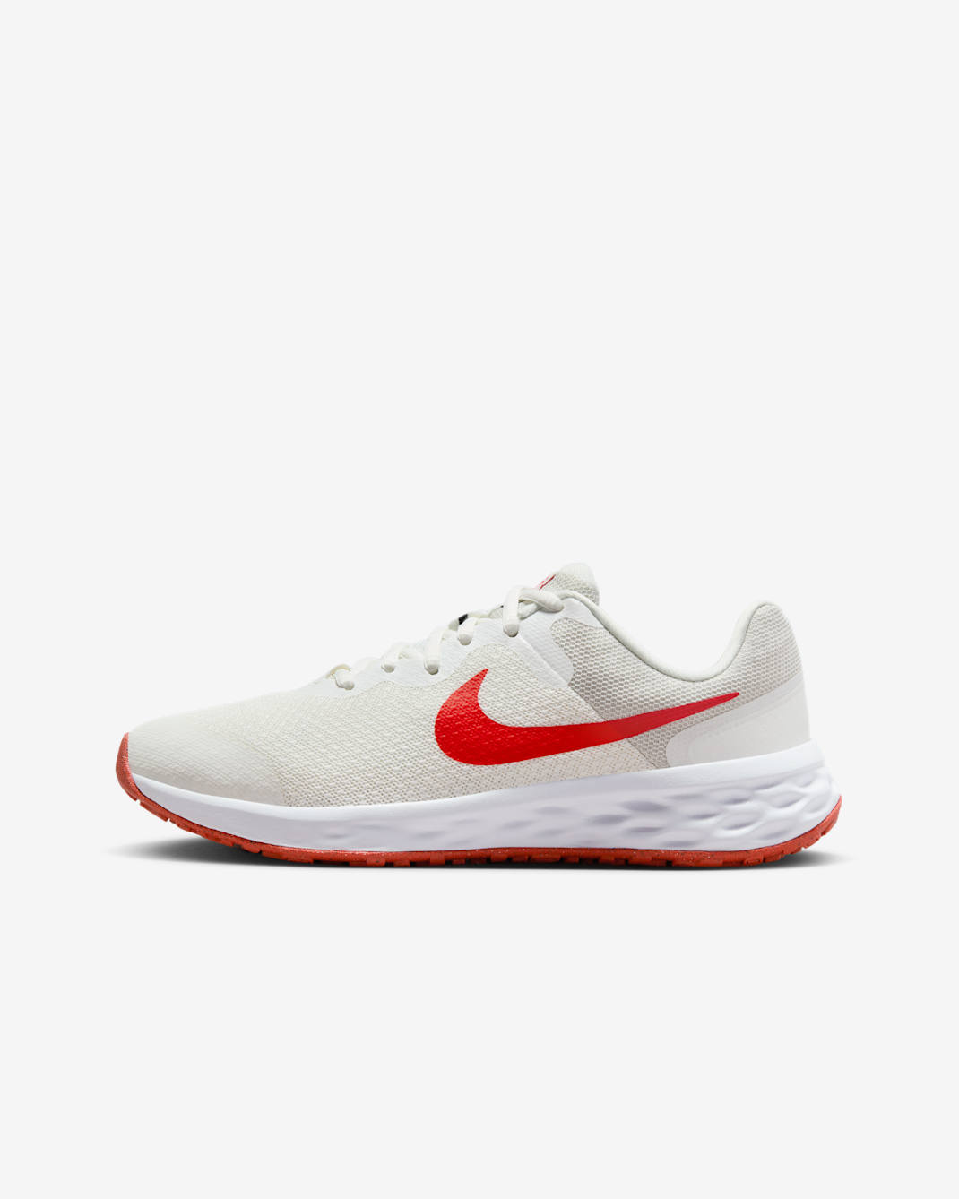 Nike Revolution 6 Older Kids' Road Running Shoes - Summit White/Obsidian/White/Track Red