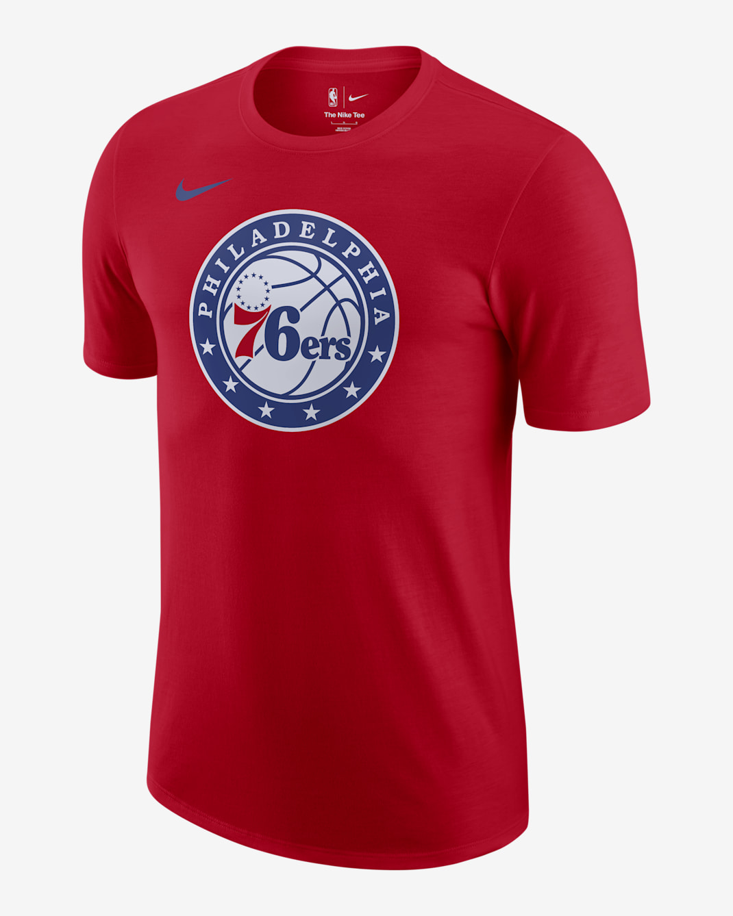 Playera Nike de la NBA para hombre Philadelphia 76ers Essential - Rojo universitario