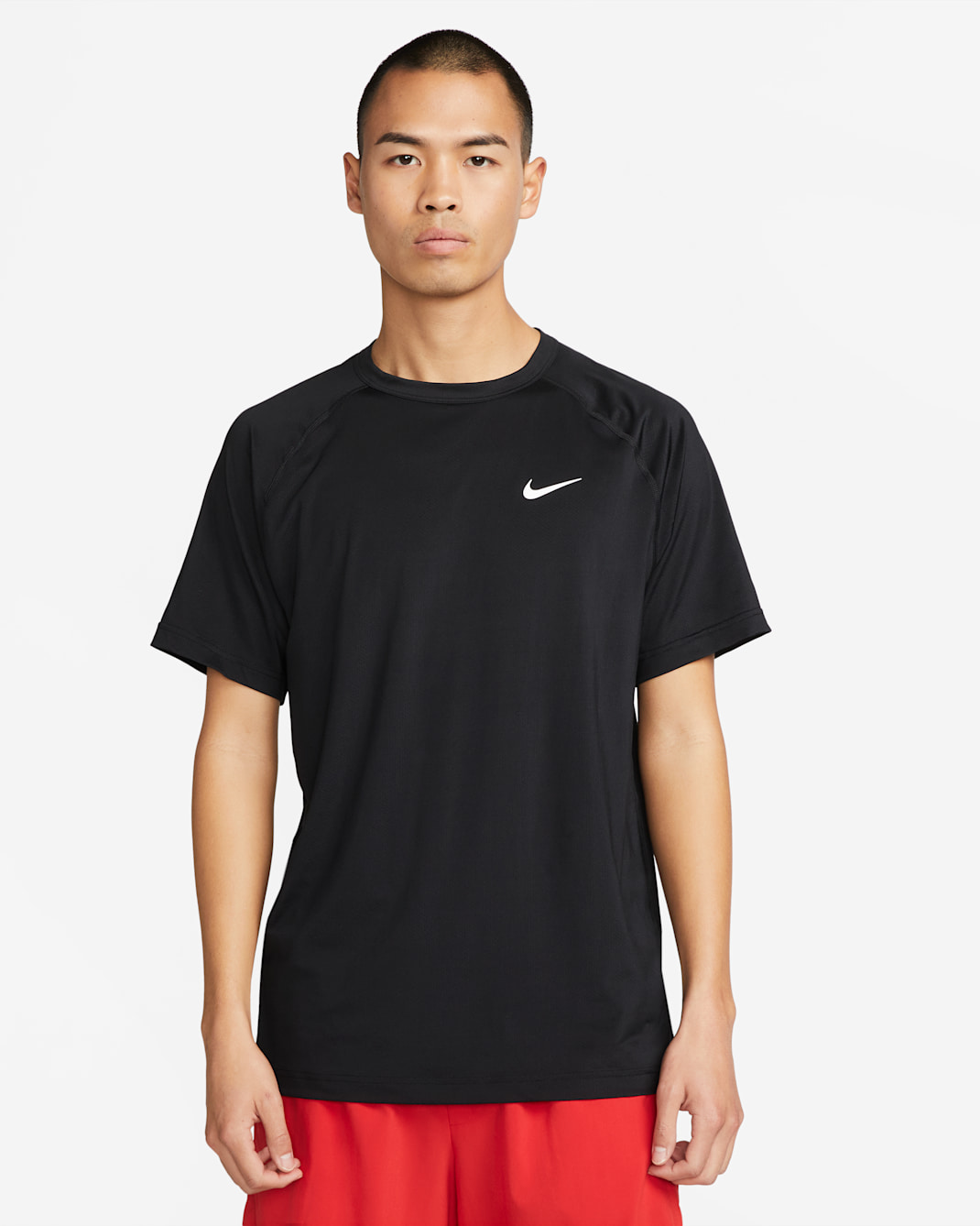 Nike Dri-FIT Ready Men's Short-Sleeve Fitness Top - Black/Cool Grey/White
