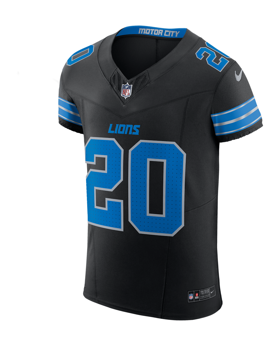 Barry Sanders Detroit Lions Men's Nike Dri-FIT NFL Elite Football Jersey - Black