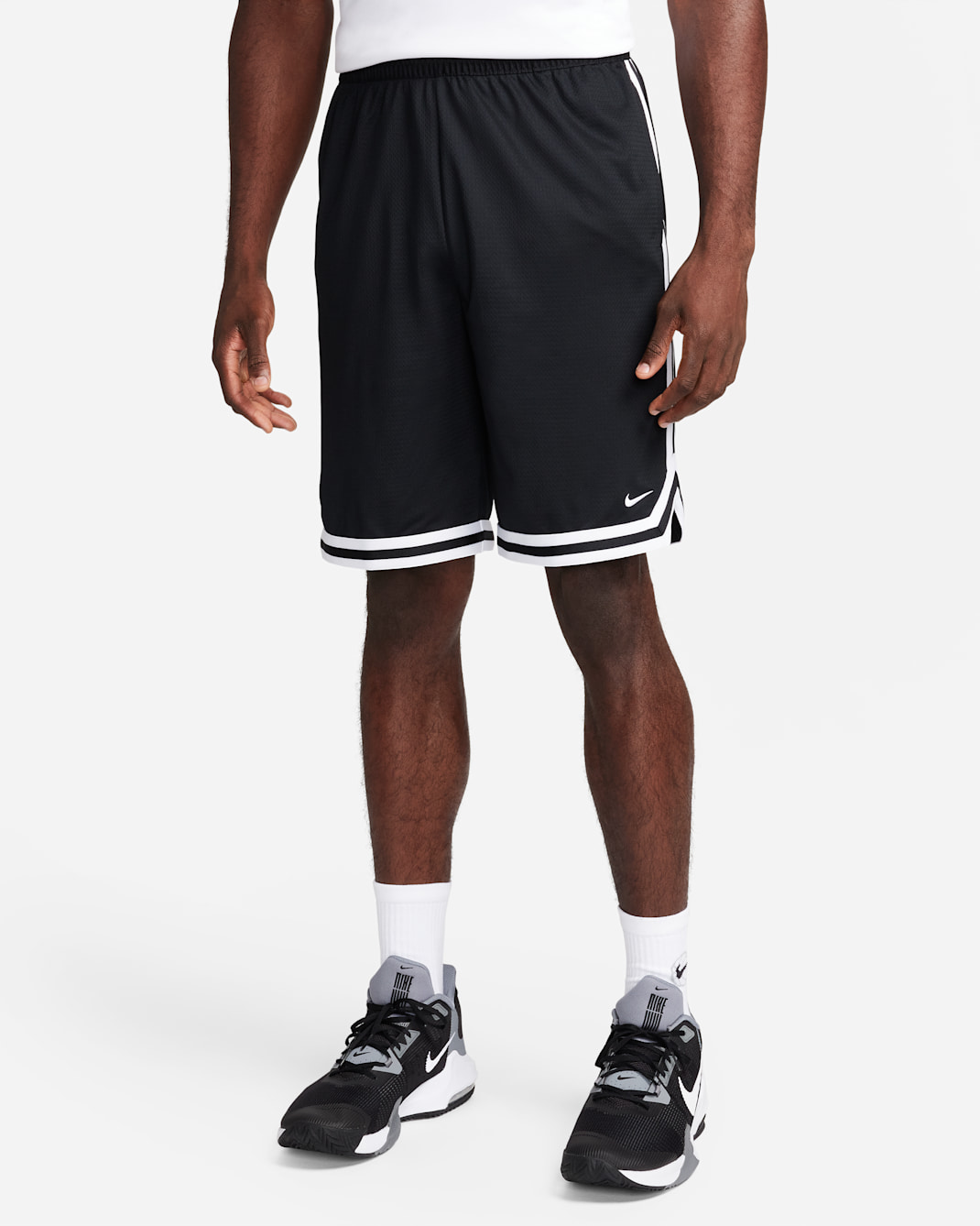 Nike DNA Men's Dri-FIT 10" Basketball Shorts - Black/White/White
