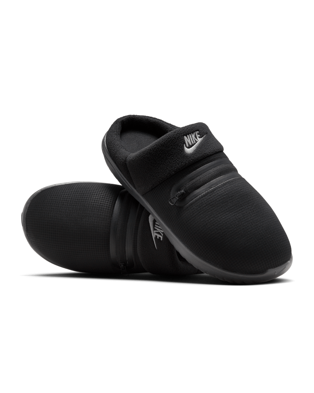Nike Burrow Men's Slippers - Black/Black/Metallic Silver