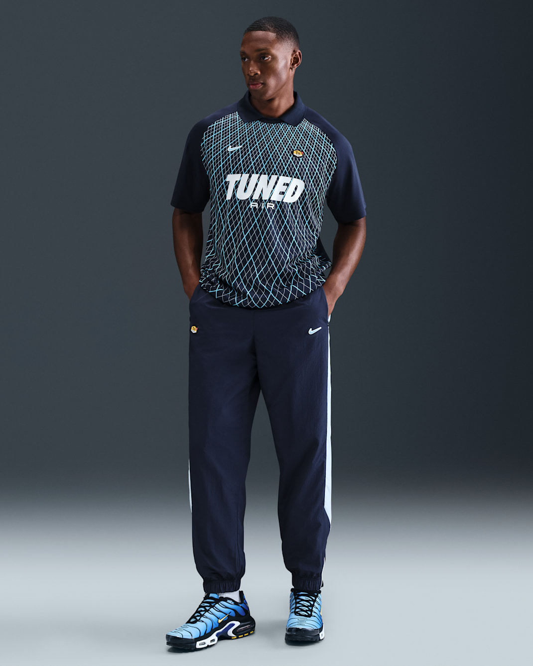 Ανδρικό υφαντό παντελόνι Nike Sportswear - Obsidian/Celestine Blue/Blue Chill