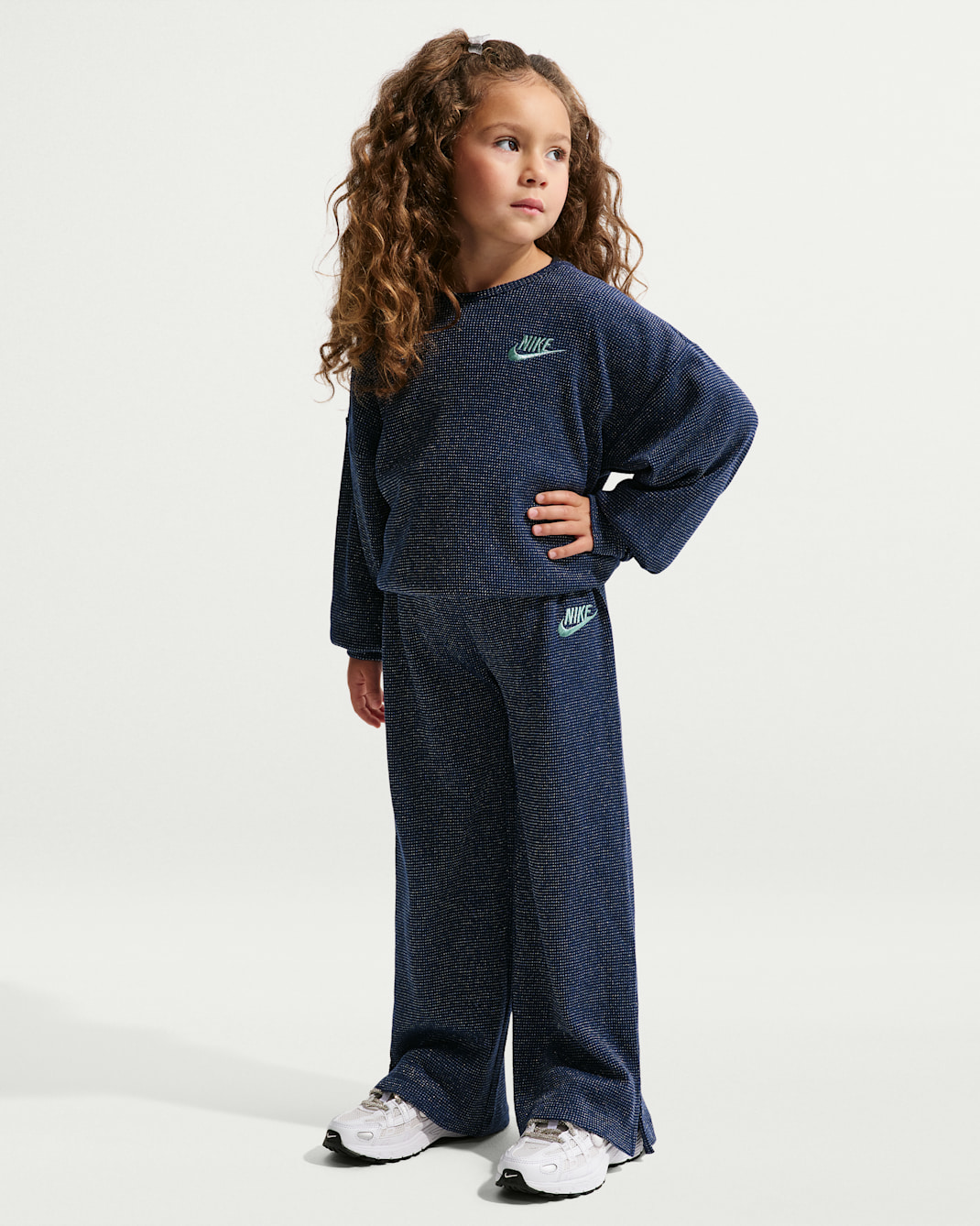 Nike Little Kids' 2-Piece Lurex Waffle Set - Midnight Navy