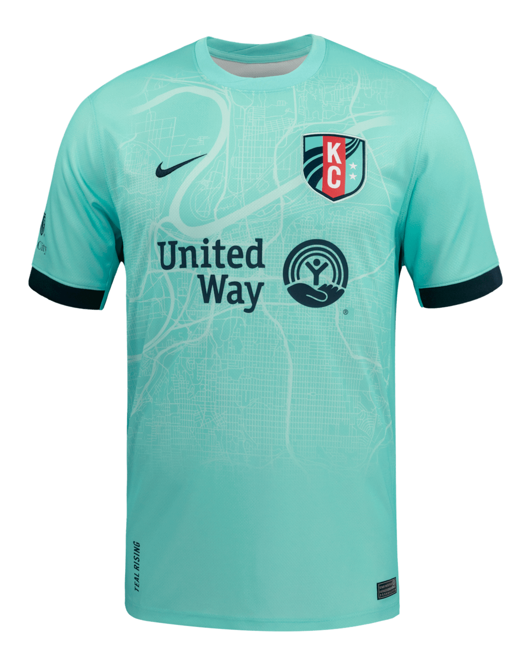 Debinha de Oliveira KC Current 2025 Stadium Away Men's Nike Dri-FIT NWSL Replica Jersey - Hyper Turquoise