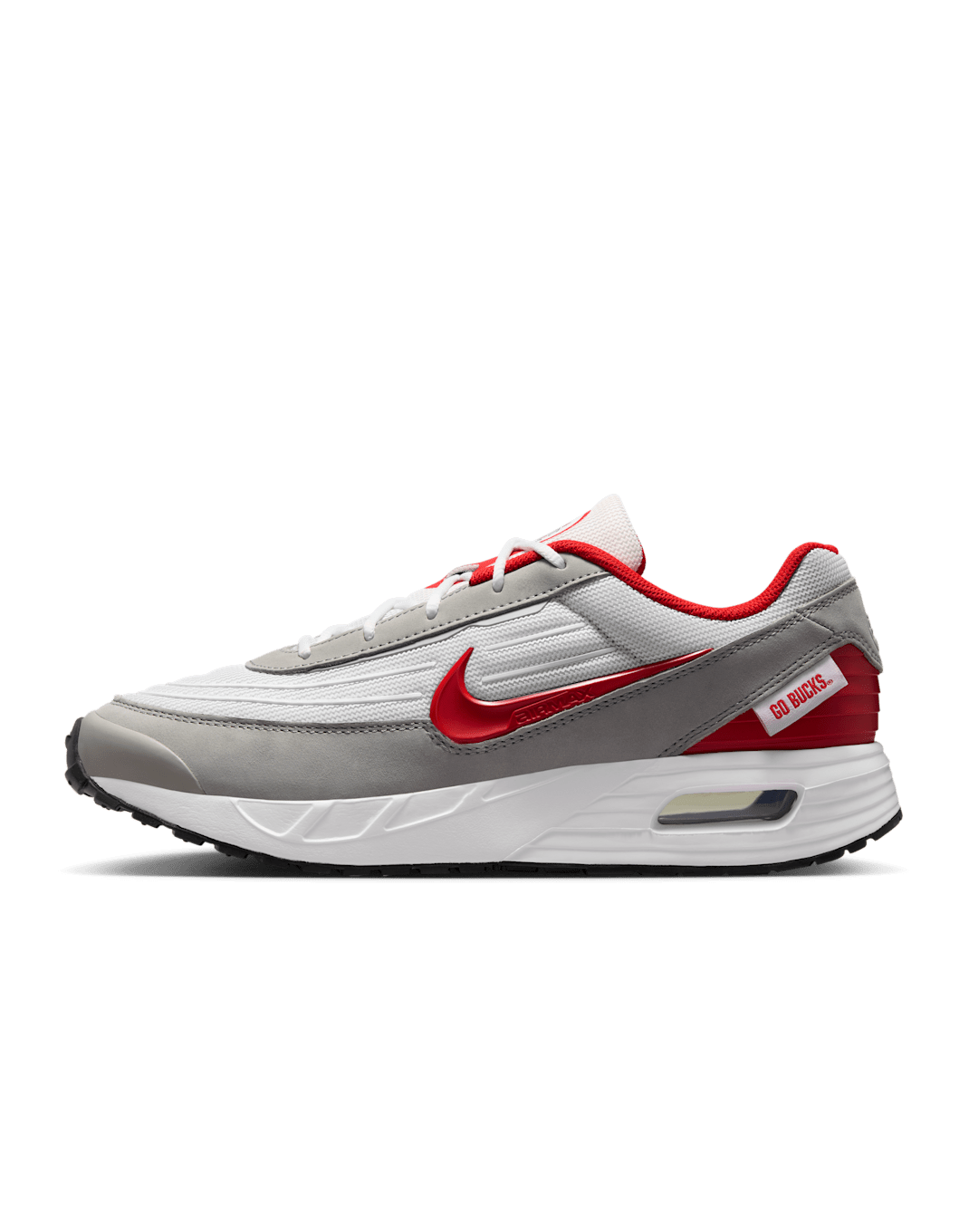 Nike College Air Max Verse (Ohio State) Men's Shoes - White/Light Smoke Grey/University Red
