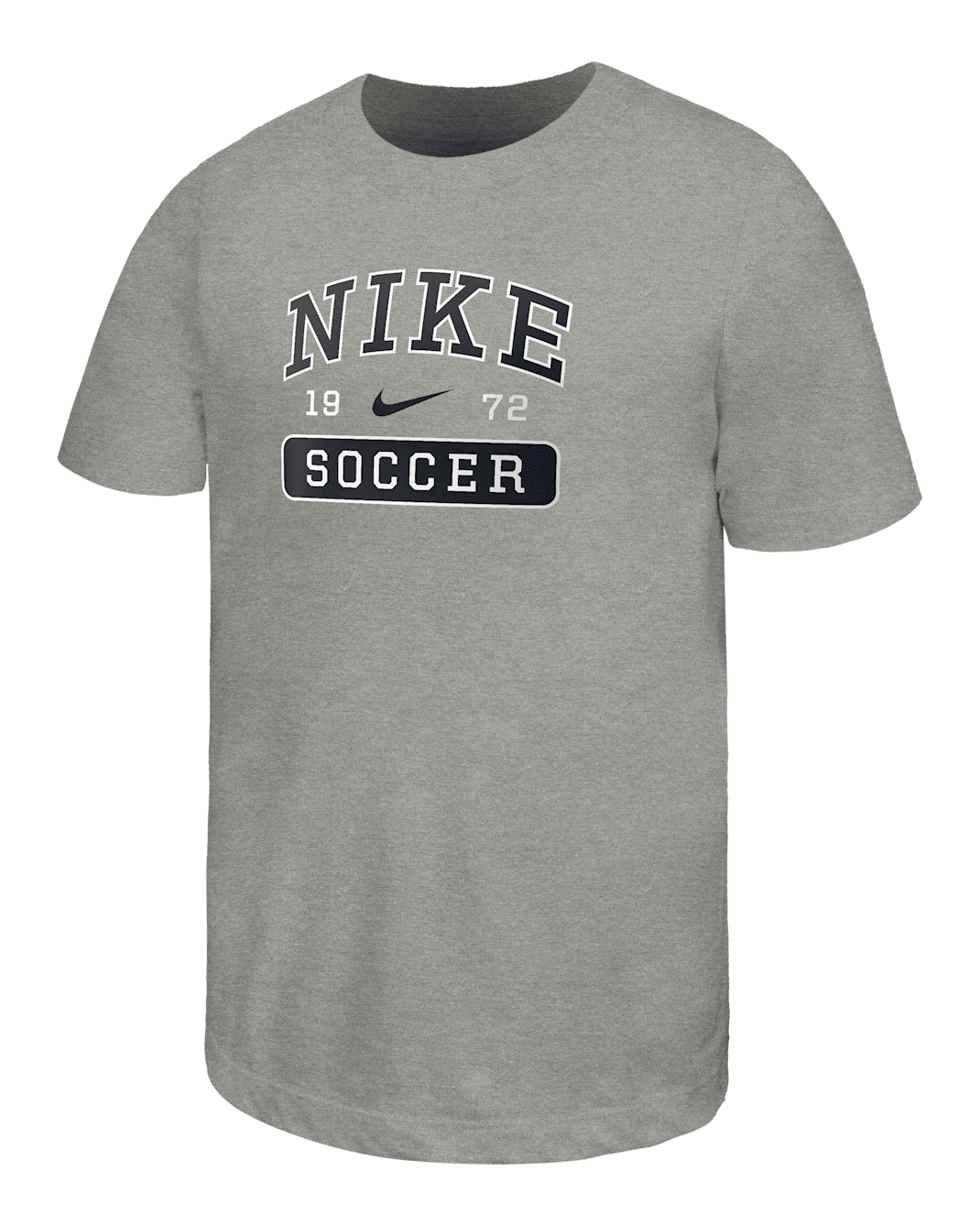 Playera de fútbol para niños talla grande Nike Swoosh - Gris oscuro jaspeado