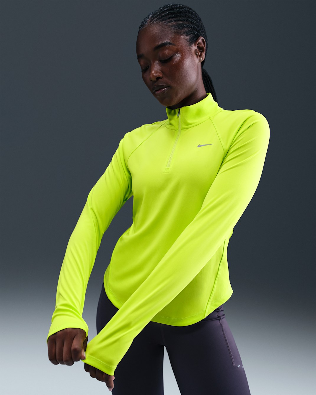 Haut de running à 1/4 de zip Dri-FIT Nike Tempo pour femme - Cyber