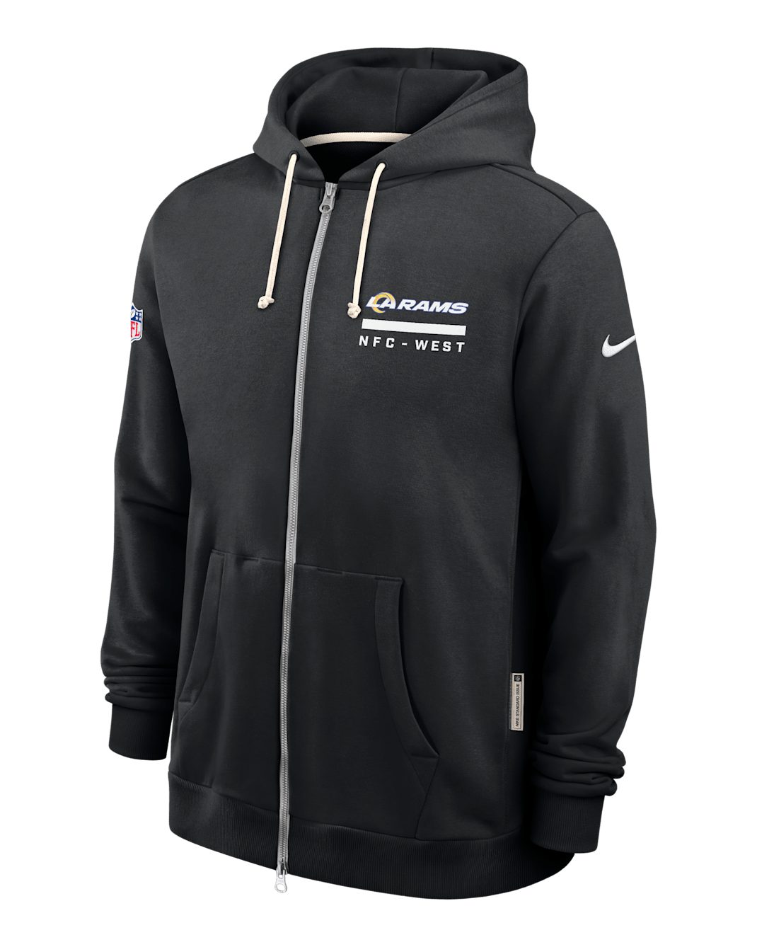 Los Angeles Rams Utility Player Sideline Men's Nike Dri-FIT NFL Full-Zip Hoodie - Black