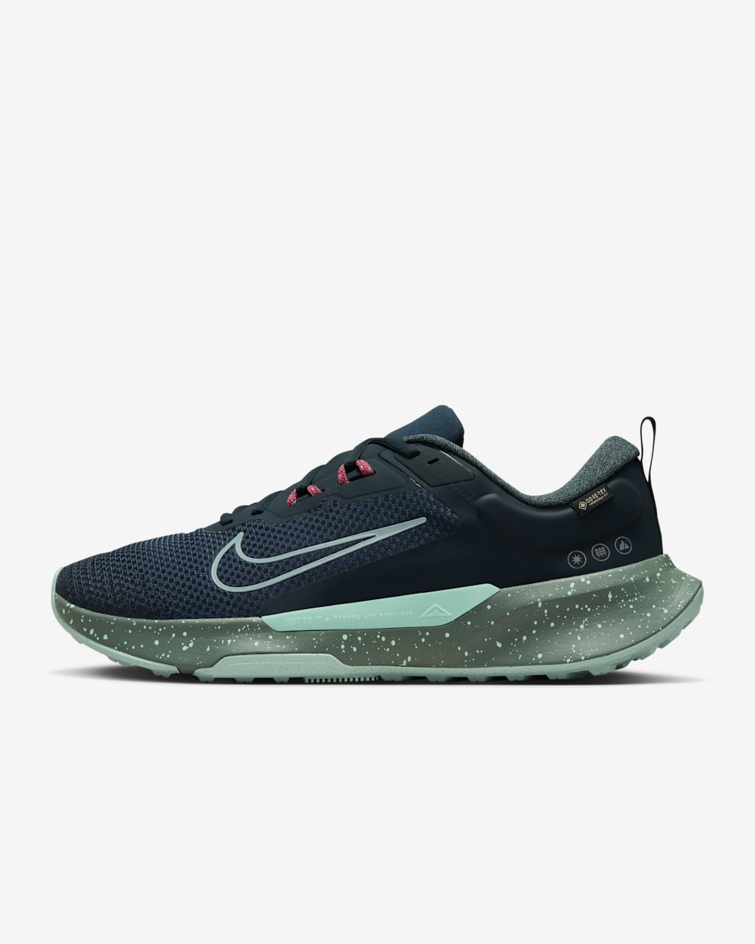 ナイキ ジュニパー トレイル 2 GORE-TEX メンズ 防水 トレイル ランニングシューズ - シーウィード/クレイグリーン/ハイパーピンク/ミントフォーム
