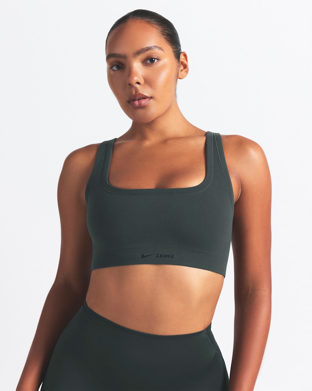 NikeSKIMS Vintage Seamless Women's Scoop Bra - NSKM DARK TEAL/NSKM DARK TEAL